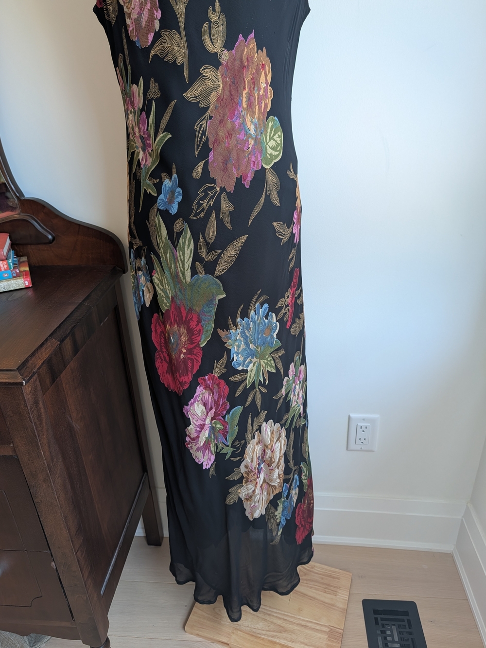 April Cornell Black Maxi Dress with Multicolor Floral Print - Picture 3 of 10